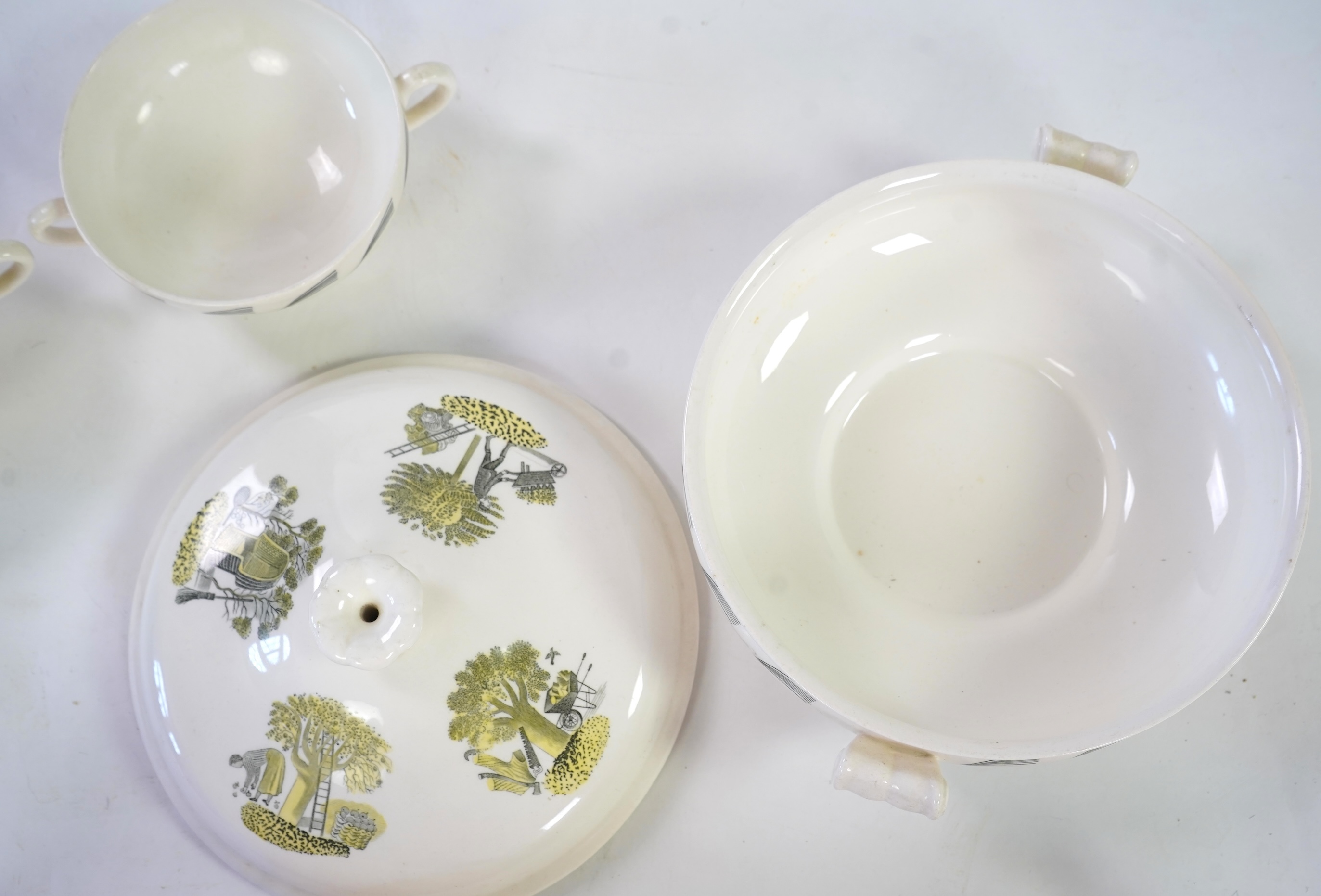 Eric Ravilious (1903-1942) for Wedgwood: A 'Garden' part dinner and tea service